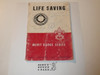 Lifesaving Merit Badge Pamphlet, Type 5, Red/Wht Cover, 4-51 Printing, well used