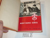 Business Library Bound Merit Badge Pamphlet, Type 6, Picture Top Red Bottom Cover, 3-58 Printing