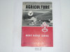 Agriculture Merit Badge Pamphlet, Type 6, Picture Top Red Bottom Cover, 4-54 Printing