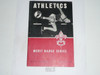 Athletics Merit Badge Pamphlet, Type 6, Picture Top Red Bottom Cover,  1-57 Printing