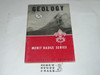 Geology Merit Badge Pamphlet, Type 6, Picture Top Red Bottom Cover, 6-55 Printing