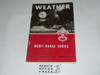 Weather Merit Badge Pamphlet, Type 6, Picture Top Red Bottom Cover, 3-54 Printing