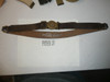 1960's Official Boy Scout Leather Belt with brass buckle, 40" waist, lite use