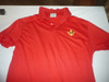 Boy Scout Red Polo Shirt with Embroidered Scout Emblem, Size Large