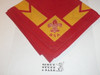 BSA National Supply Troop Neckerchief, Full Square, Red/Gold