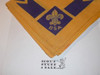 BSA National Supply Troop Neckerchief, Full Square, Gold/Navy