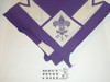 BSA National Supply Troop Neckerchief, Triangle, Purple/White