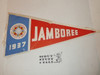 1937 National Jamboree Pennant Gummed Sticker