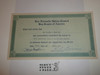 1939 San Fernando Valley Council Training Certificate, Presented