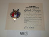 1977 National Eagle Scout Association Chapter Charter Certificate, presented to San Mateo County Coulcil Chapter, SCARCE