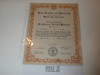 1943 Explorer Scout Patrol Charter, OBSCURE Nationally Issued Certificate