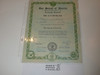 1941 Explorer Scout Patrol Charter, OBSCURE Nationally Issued Certificate