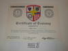 1970 Transatlantic Council Commissioners' Conference Certificate