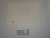 1961 Order of the Arrow Lodge #90 Calalino, Choctaw Chapter 25th Anniversary Meeting Invitation