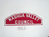 NASHUA VALLEY COUNCIL Red/White Boy Scout Council Strip, sewn