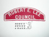 ROBERT E. LEE COUNCIL Red/White Boy Scout Council Strip