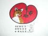 Wood Badge Fox and beads Patch, black bdr