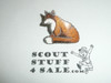 Wood Badge Enameled Sitting Fox Pin - Scout