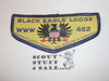 Order of the Arrow Lodge #482 Black Eagle w2 Woven Flap Patch