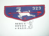 Order of the Arrow Lodge #323 Arrowhead f2 Flap Patch