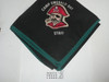 1970-1980's Camp Emerald Bay STAFF Neckerchief, felt pirate, Green piping, exact year unknown
