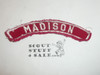 MADISON Red and White Community Strip, sewn