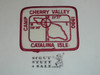 Camp Cherry Valley Patch, San Gabriel Valley Council, wht twill w/red bdr, 1990