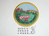 Circle X Scout Ranch 3" Patch, Los Angeles Area Council, yellow bdr