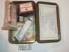 1930's Boy Scout Johnson and Johnson First Aid Tin, WIth Contents, Lite Wear to Tin #12