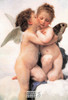 First Kiss by William Bonguereau Painting Postcard by Classico SF #115-047