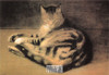 Recumbent Cat by Theophile Steinlen Painting Postcard by Classico SF #115-087