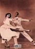 Fred Astaire & Cyd Charisse Sepia Postcard by Ludlow Sales #136-038