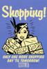 Shopping RETRO Humorous Postcard by Classico San Francisco #246-010