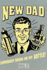 New Dad RETRO Humorous Postcard by Classico San Francisco #246-043