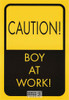 Caution!  Boy at Work! Postcard by Classico San Francisco #275-009