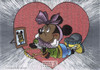 Minnie Mouse Disney Metallic Cartoon Postcard, Classico San Francisco #501-761