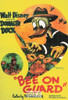 Donald Duck "Bee on Guard" Walt Disney Cartoon Postcard Classico SF #511-061