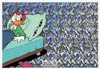 Donald Duck Disney Magic Eye 3D Optical Illusion Postcard, Classico SF #513-017