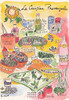 Colorful French Food and Household Related Postcard, Classico SF #580-001