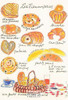 Colorful French Food and Household Related Postcard, Classico SF #580-002