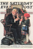DOCTOR & THE DOLL, Norman Rockwell Artwork Postcard, Sat Eve Post, #611-008