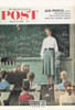 THE SCHOOL TEACHER, Norman Rockwell Artwork Postcard, Sat Eve Post, #611-065