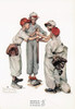 SPORTING BOYS - CHOOSIN' UP, Norman Rockwell Postcard, Baseball, #611-073