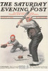 BATTER UP!, Norman Rockwell Artwork Postcard, Baseball, Sat Eve Post, #611-078
