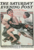 NO SWIMMING, Norman Rockwell Artwork Postcard, Saturday Eve Post, #611-079