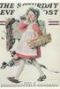 NO SWIMMING, Norman Rockwell Artwork Postcard, Saturday Eve Post, #611-082