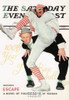100 YEARS OF BASEBALL, Norman Rockwell Artwork Postcard, Sat Eve Post, #611-092