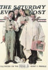 BARBERSHOP QUARTET, Norman Rockwell Artwork Postcard, Sat Eve Post, #611-097