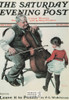 A MEETING OF MINDS, Norman Rockwell Artwork Postcard, Sat Eve Post, #611-115