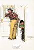 A HELPING HAND - CLOSED FOR BUSINESS, Norman Rockwell Postcard, #611-158